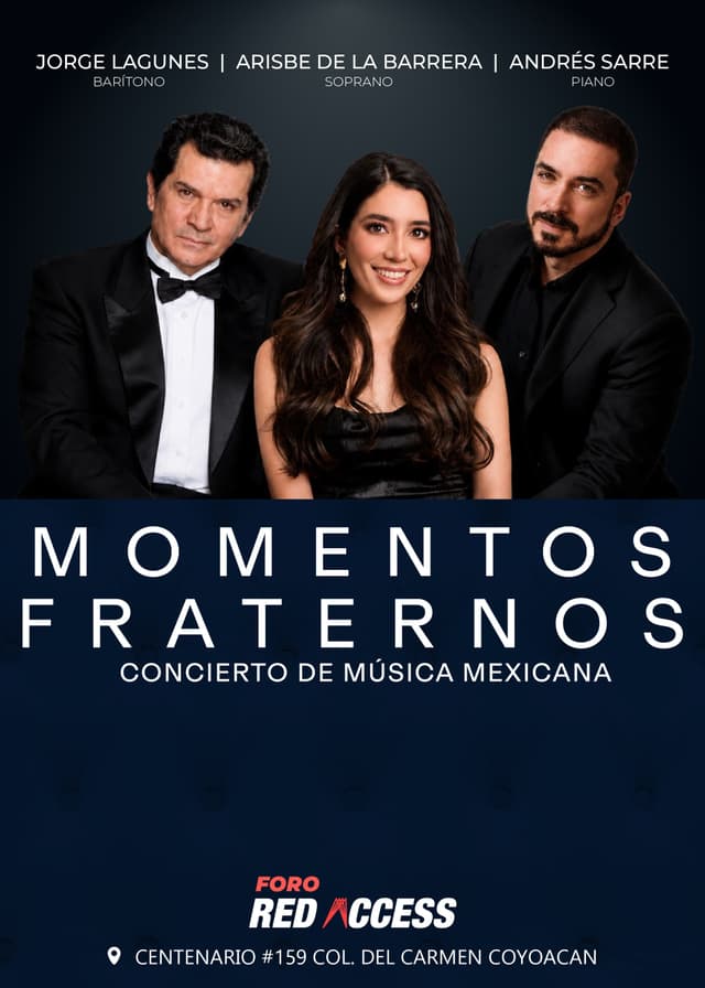 MOMENTOS FRATERNOS, GALA DE MÚSICA MEXICANA, JORGE LAGUNES, BARITONO